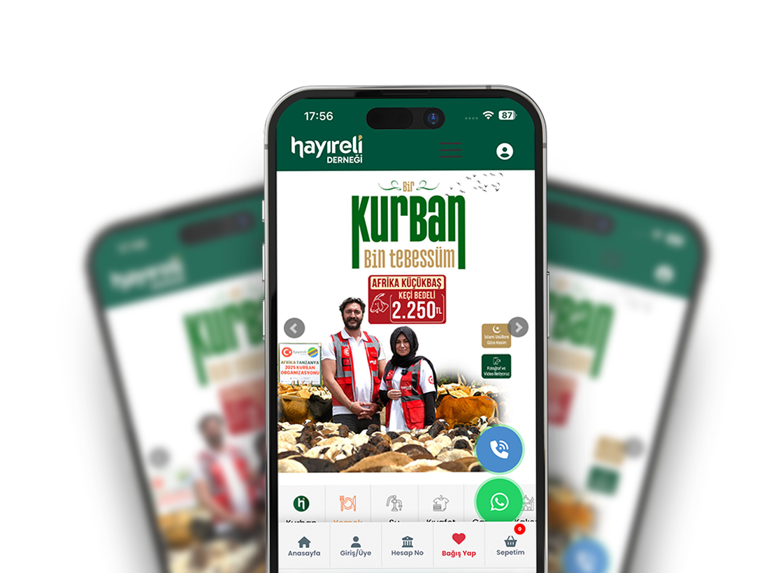 Hayıreli uygulama ekranı